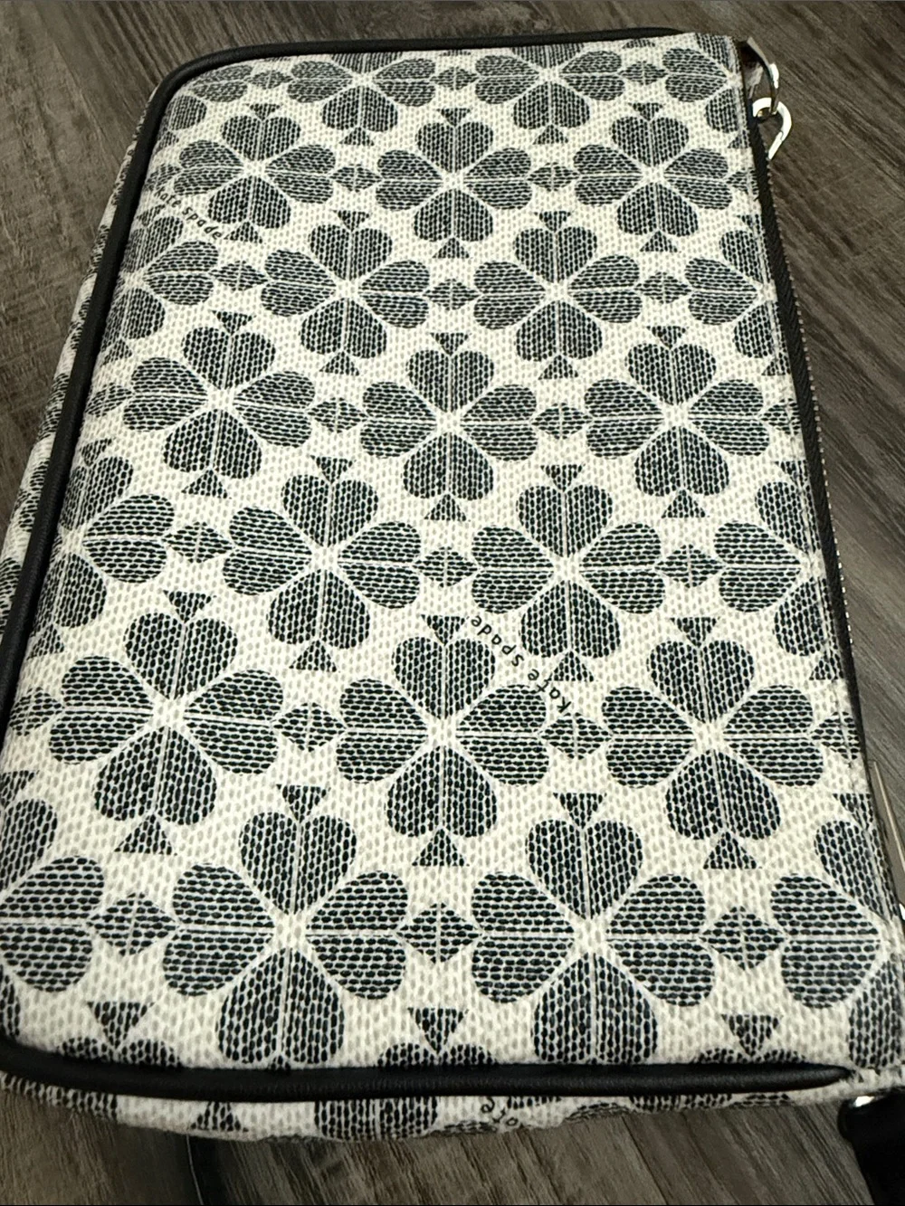 kate spade Black & White Floral Patterned Shoulder Bag